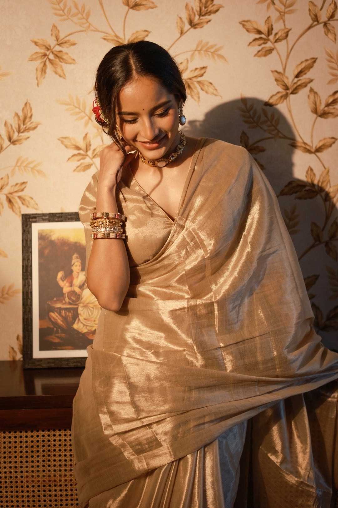 SONA GOLD TISSUE SAREE