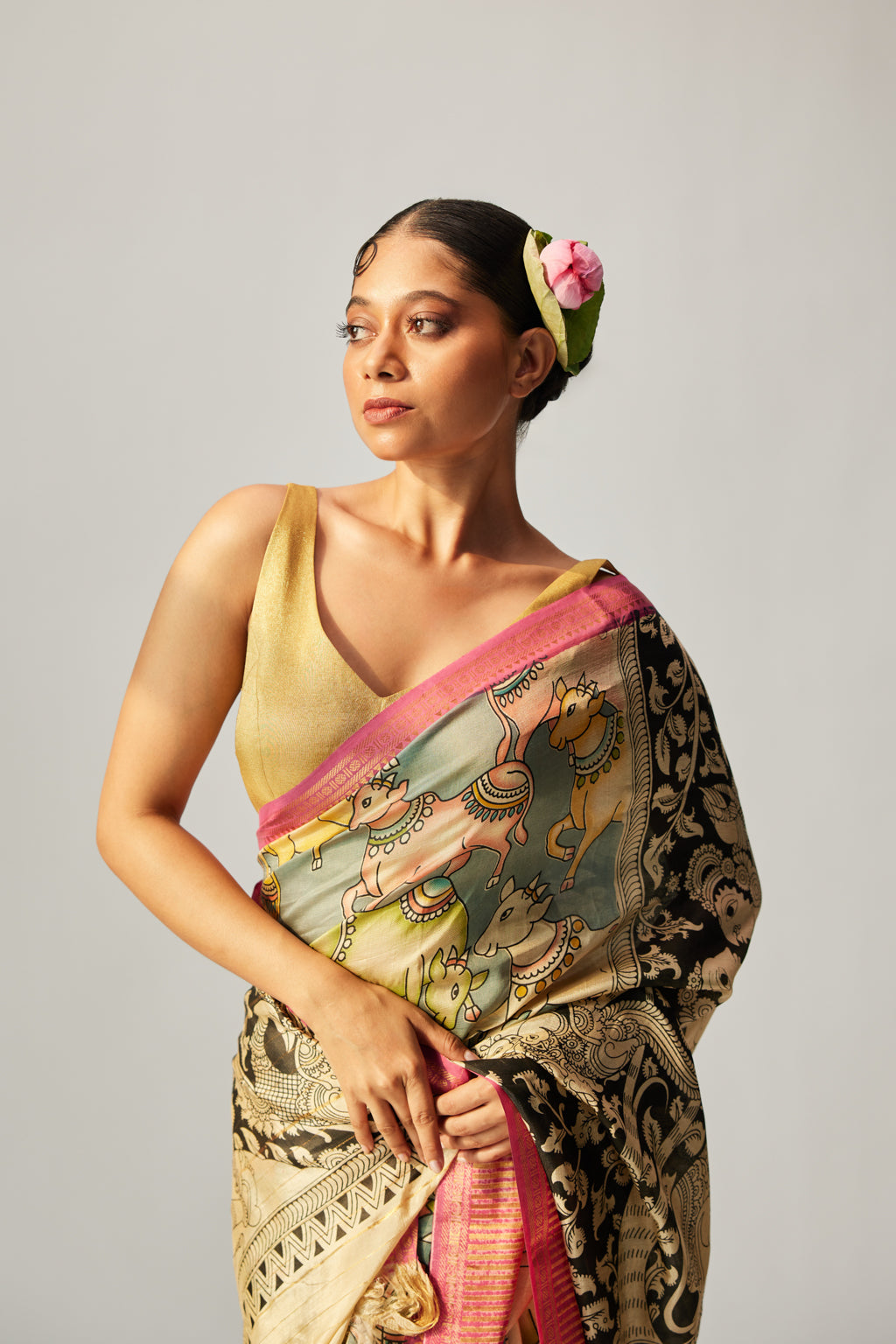 Amara Kalamkari Print Saree