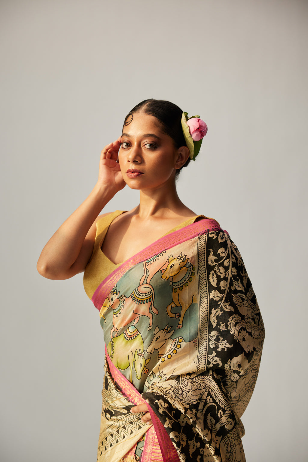 Amara Kalamkari Print Saree