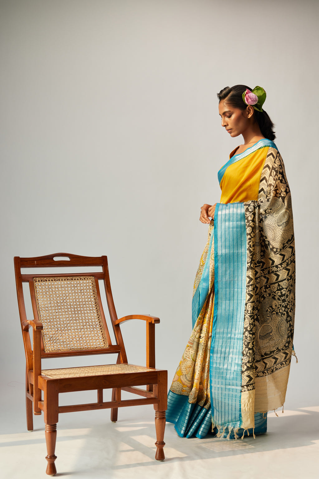 Adya  Kalamkari Digital Print saree