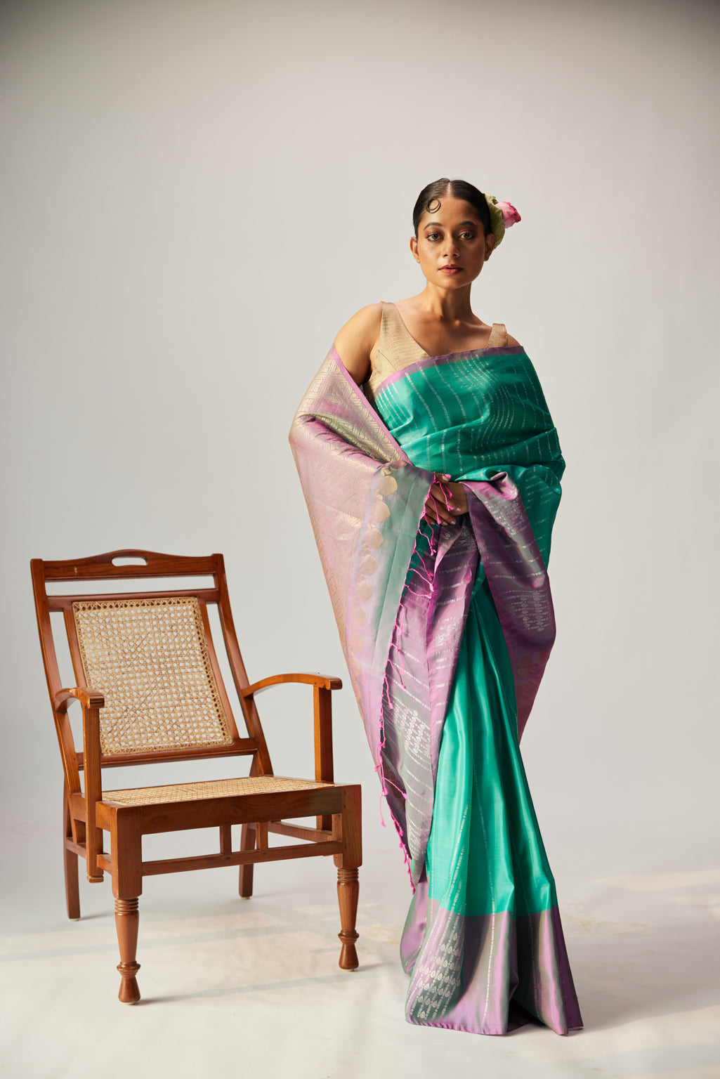 Soha Teal silk Saree