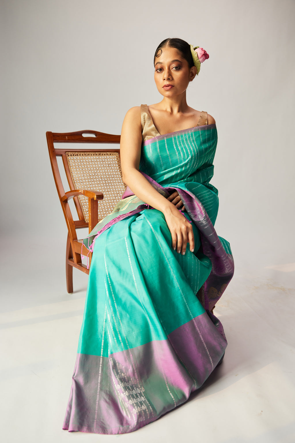 Soha Teal silk Saree