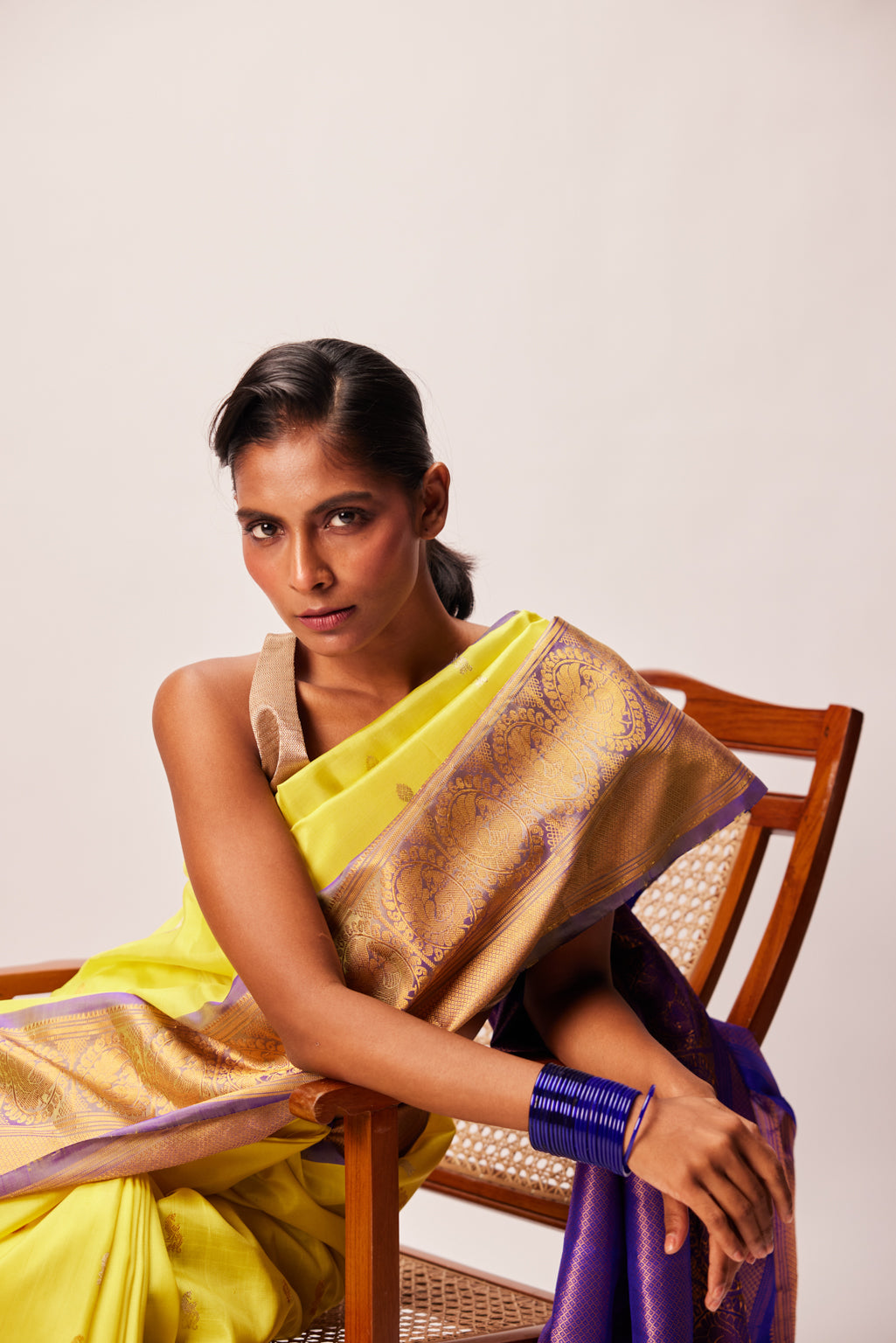 Aaravi Gadwal Big Border Saree