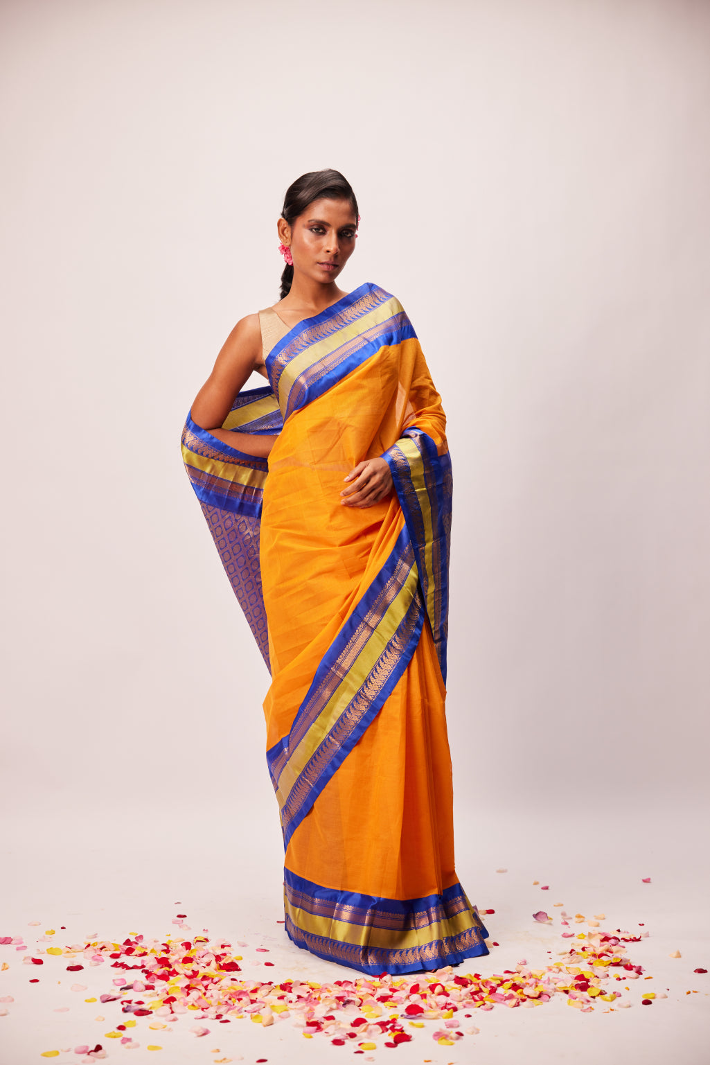 Tara Gadwal cotton and silk border saree