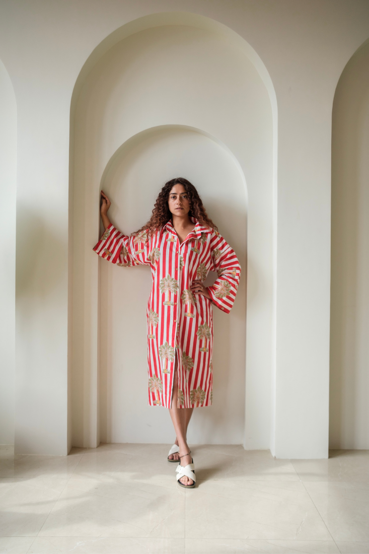 Lulu Palm Shirt Dress Lulu Palm Shirt Dress